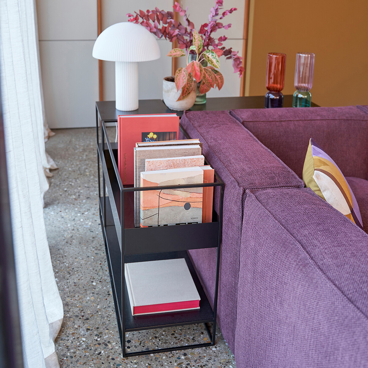 LA REDOUTE INTERIEURS<br>Étagère de aço para trás de um sofá, Miva