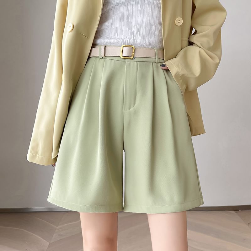 Dshe - Hoge taille effen korte jurk
