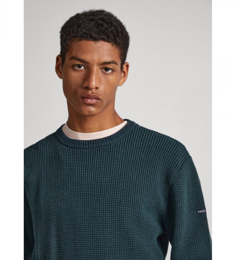 Suéter verde de gola redonda Pepe Jeans Dean