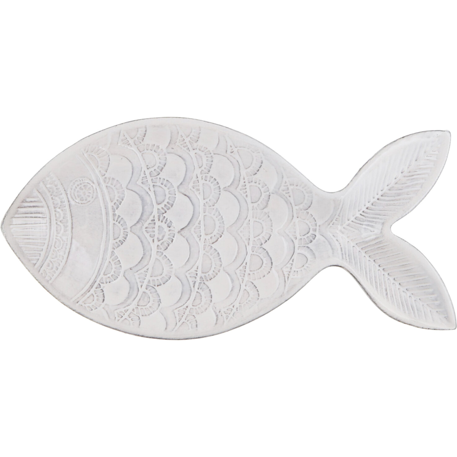 Dekoschale Fisch weiss