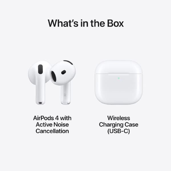 Apple AirPods 4 med aktiv støyreduksjon