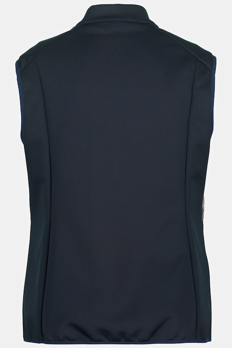 Hybrid-Weste, Collegekragen, 2-Wege-Zipper, ärmellos
