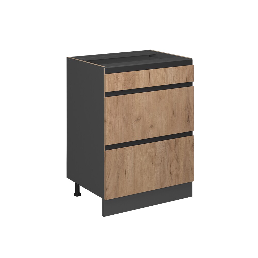 Vicco Schubladenunterschrank Küchenschrank Küchenmöbel R-Line J-Shape Anthrazit Eiche 60 cm modern