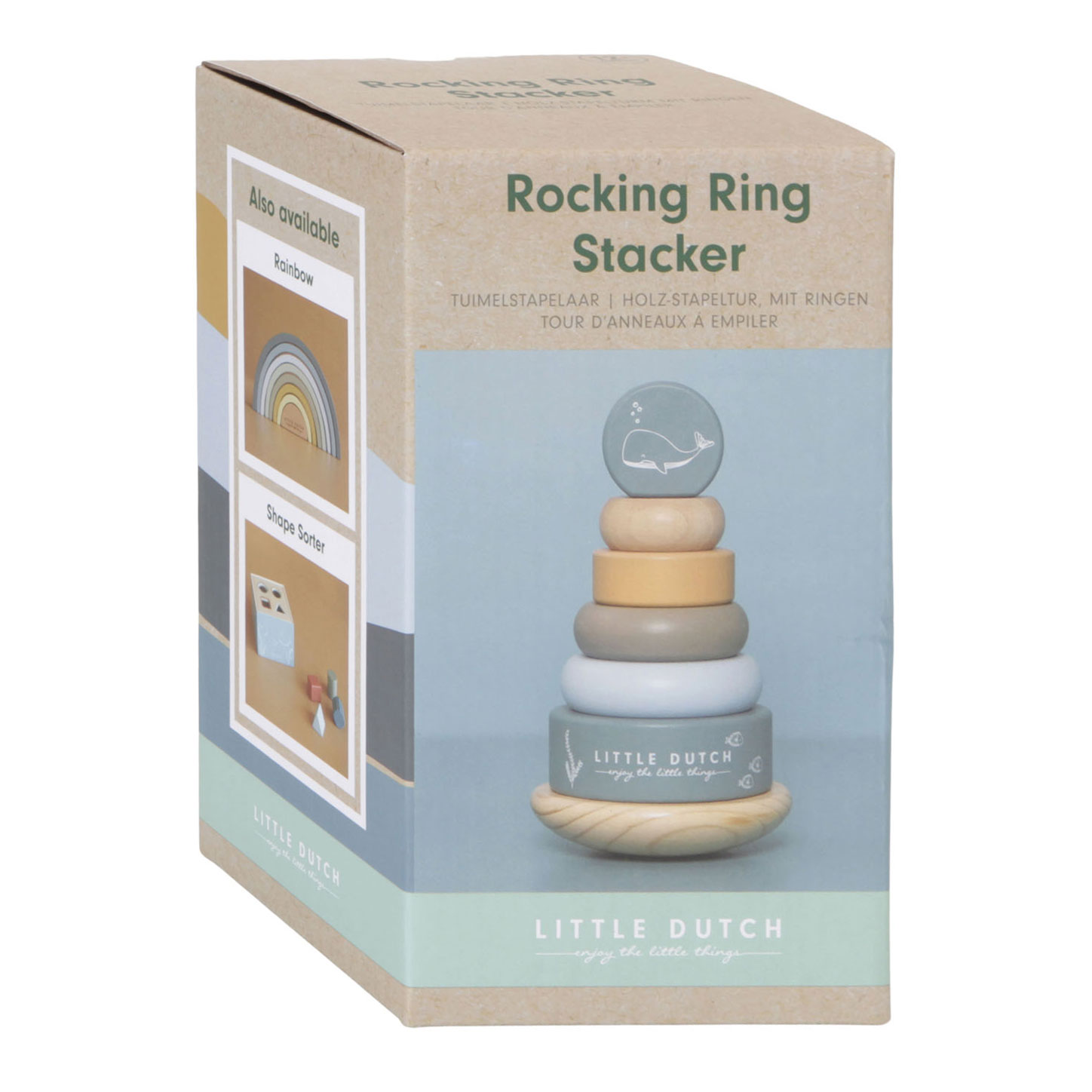 Little Dutch Houten Stapeltuimelaar met Ringen Ocean FSC