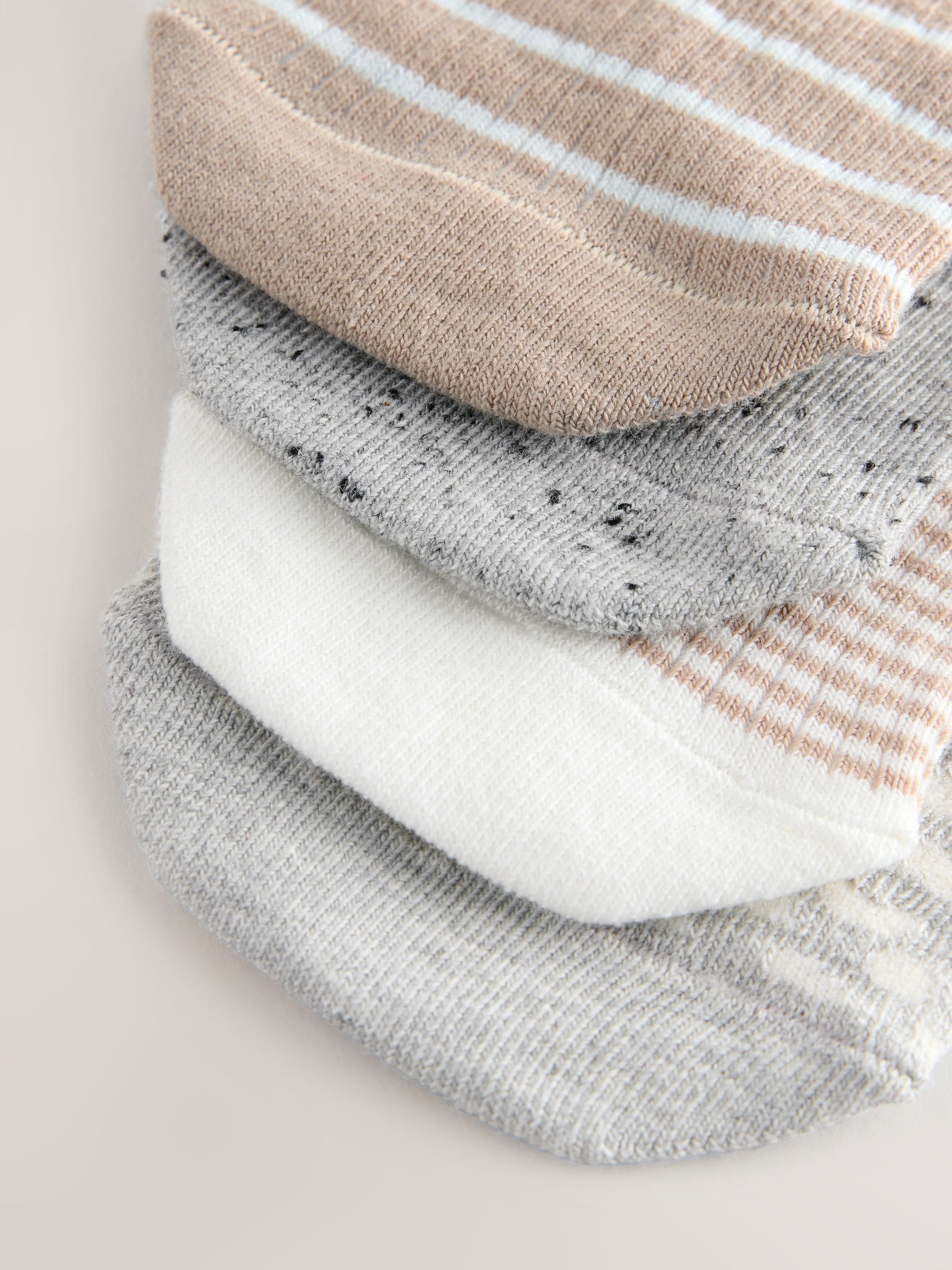Neutral/Grey animal and stripe - 4 Paar sneaker-footsies