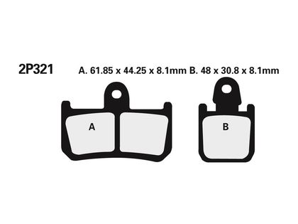 Plaquettes de freins Nissin route /Off-Road métal fritté - 2P-321ST