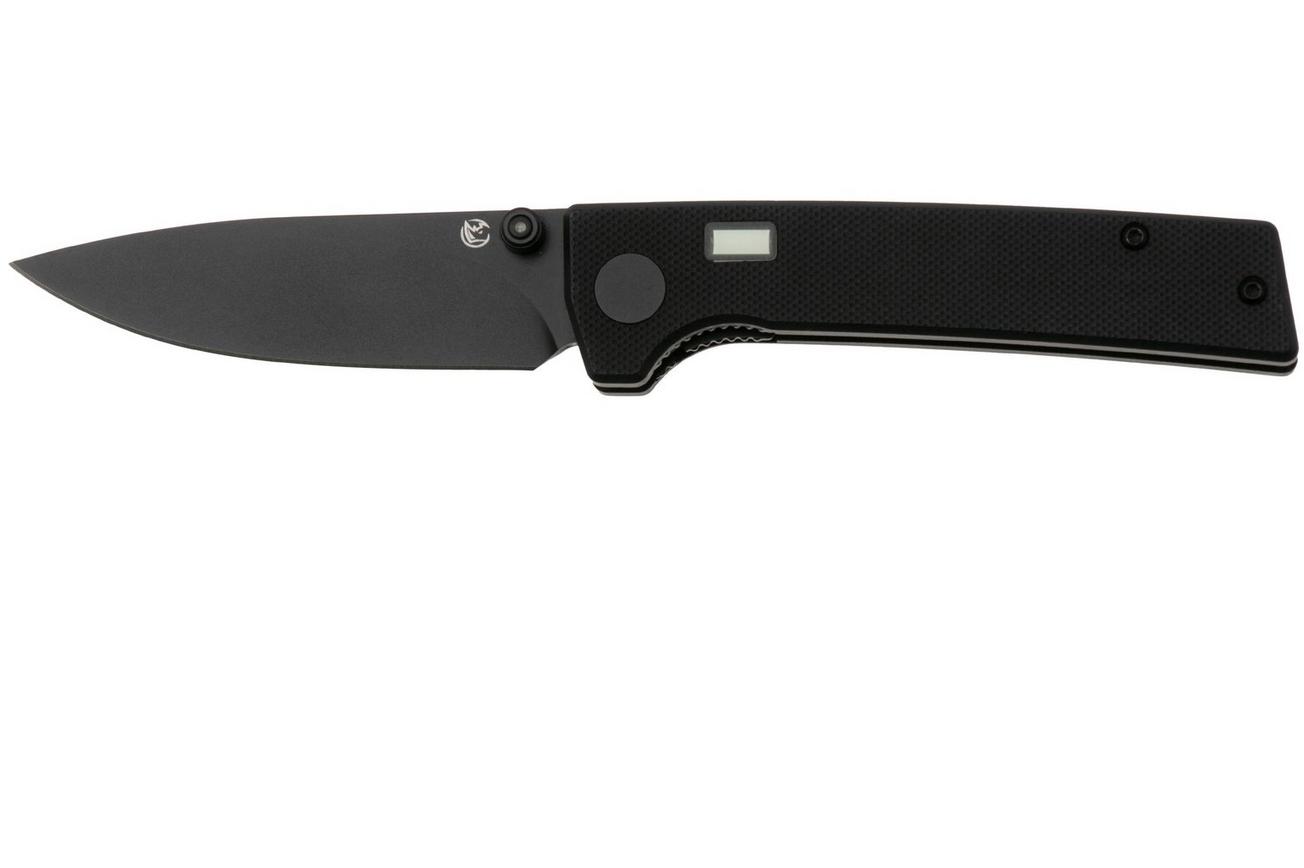 Glow Rhino Fermi FERMI-XG-ZG, PVD D2, Black G10 Black Thumbstud, zakmes