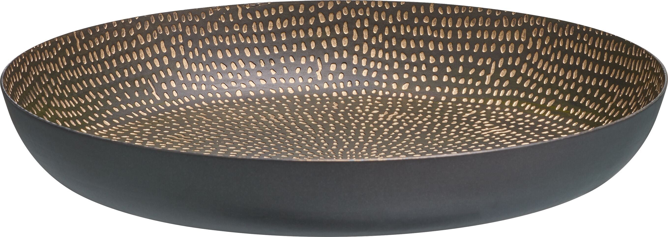 SANDRA Deko Schale - Gold, Schwarz / H: 2.5 cm