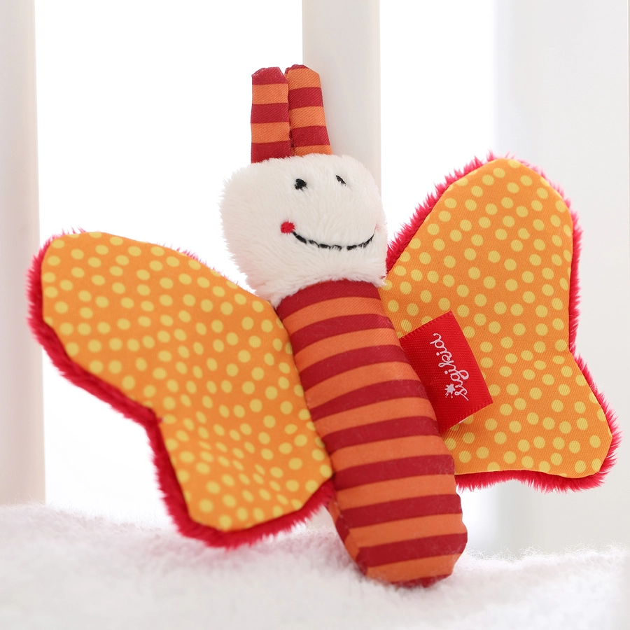 sigikid® Greifring Knister-Schmetterling orange Red Stars Collection