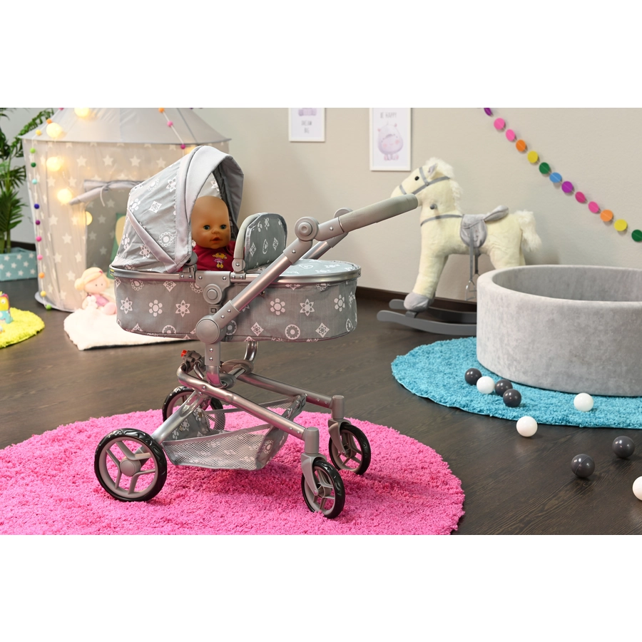 knorr toys® Puppenwagen Boonk - Royal grey grau