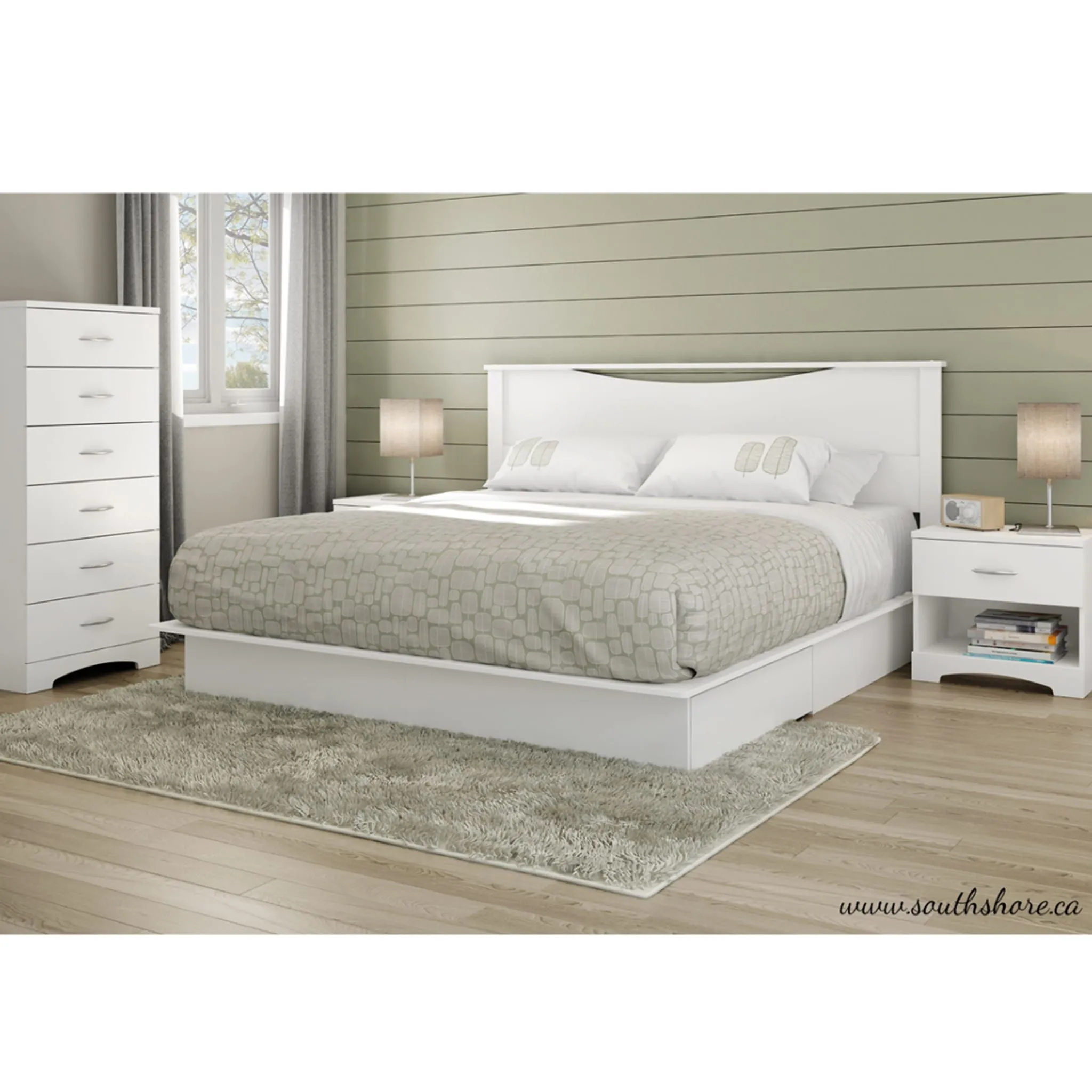 South Shore Commode 6 Tiroirs Step One - Blanc Solide