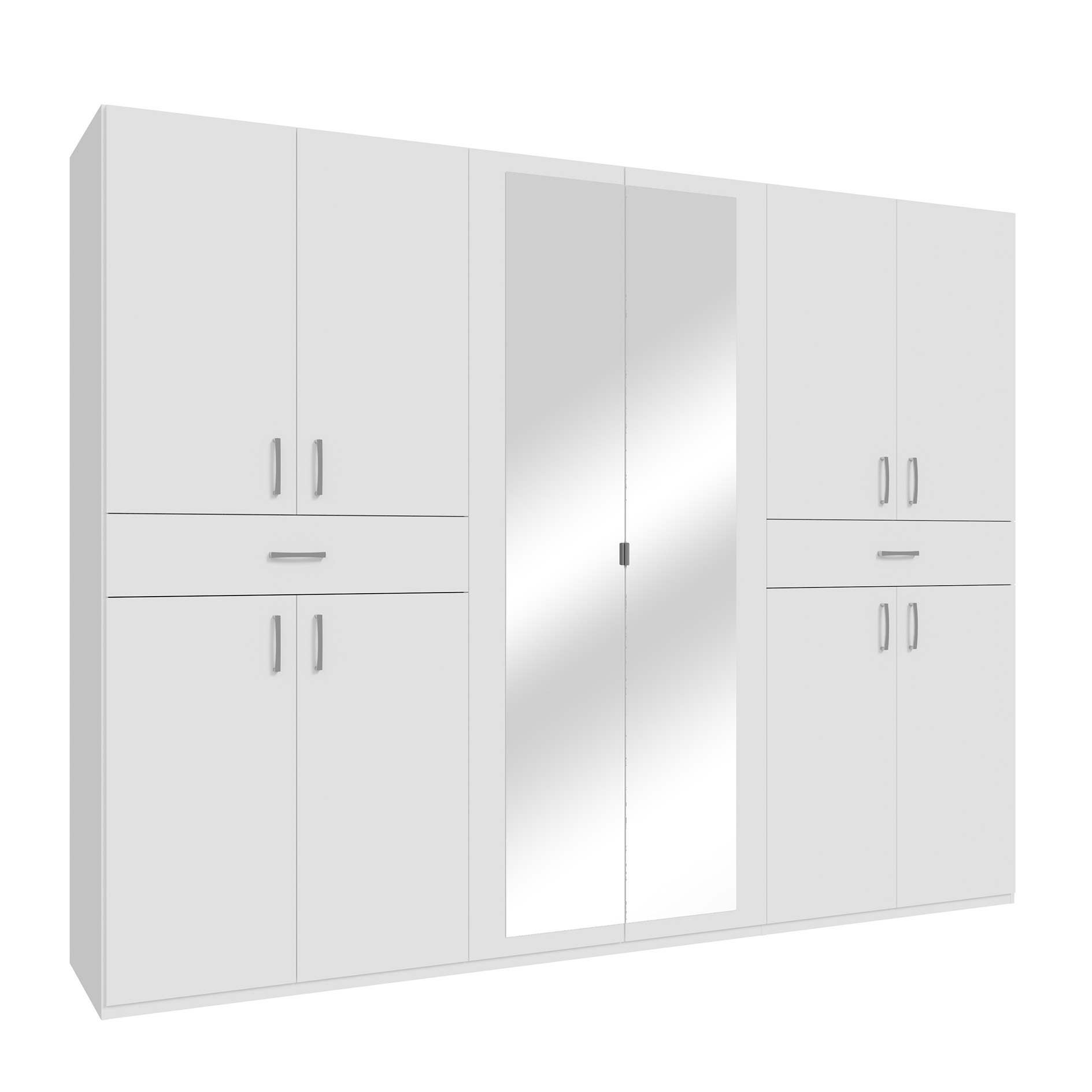 Drehtürenschrank - weiß - 10 Türen - 269,7 cm