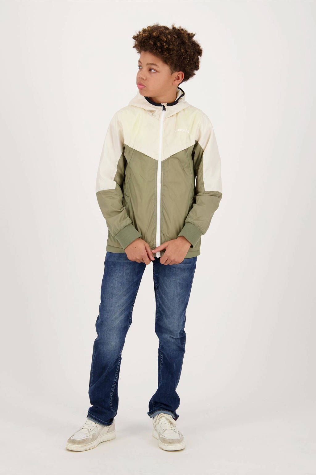 Vingino zomerjas Tiuru beige/armygroen