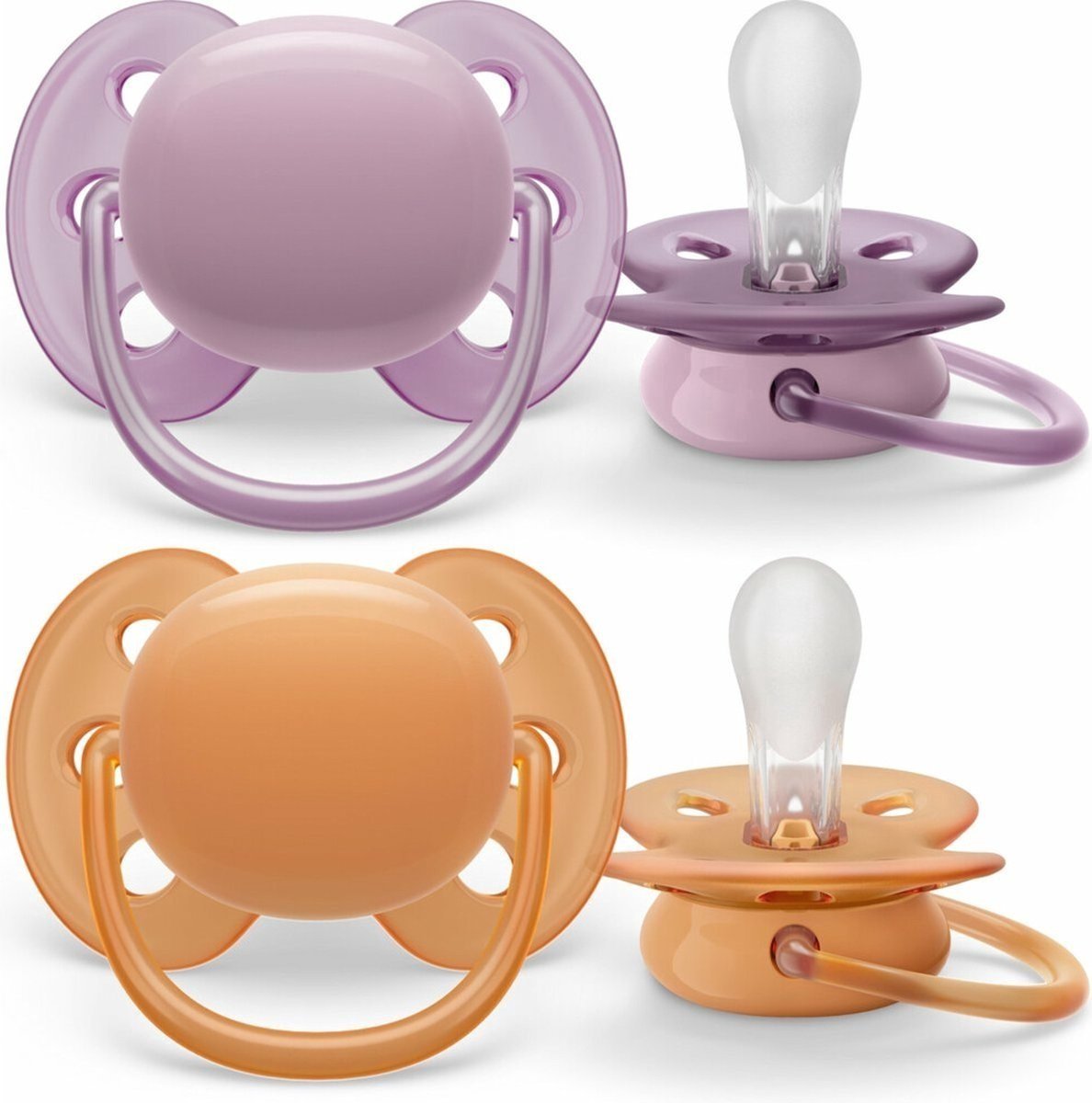 Avent Fopspeen 6-18M Ultra Soft Roze/Oranje (2 stuks)