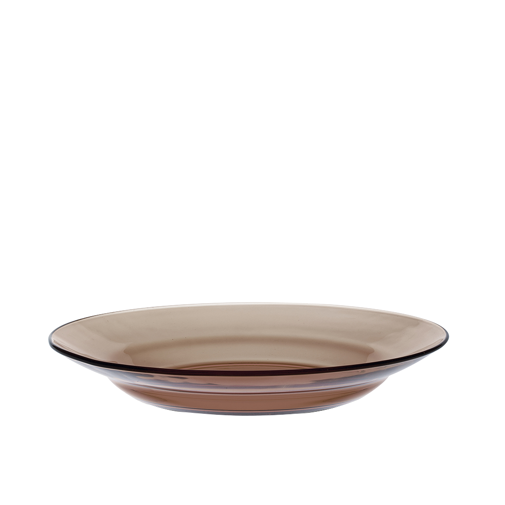 Lys - Assiette creuse 23 cm  en verre coloré (Lot de 6)