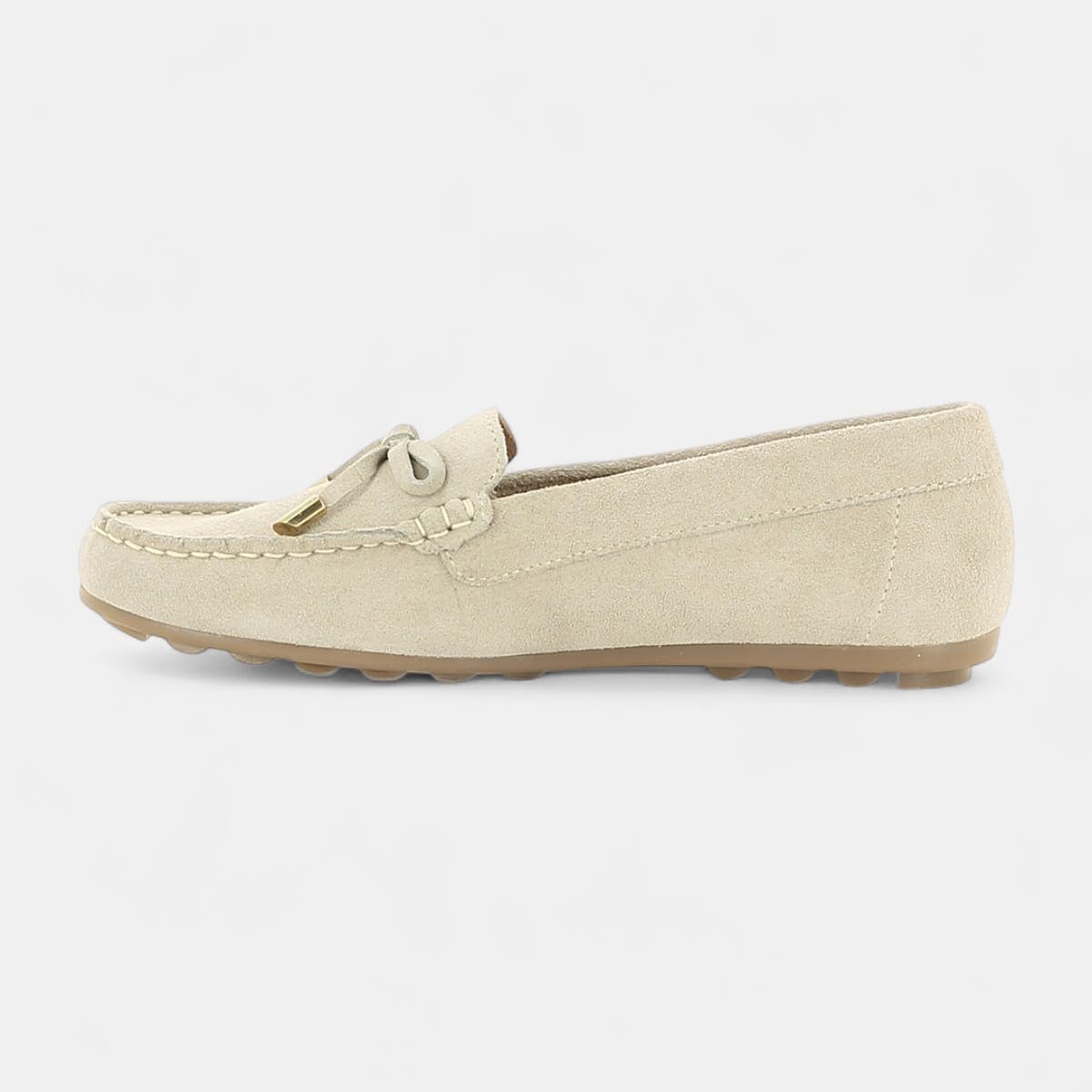 Mocassins Femme en cuir beige