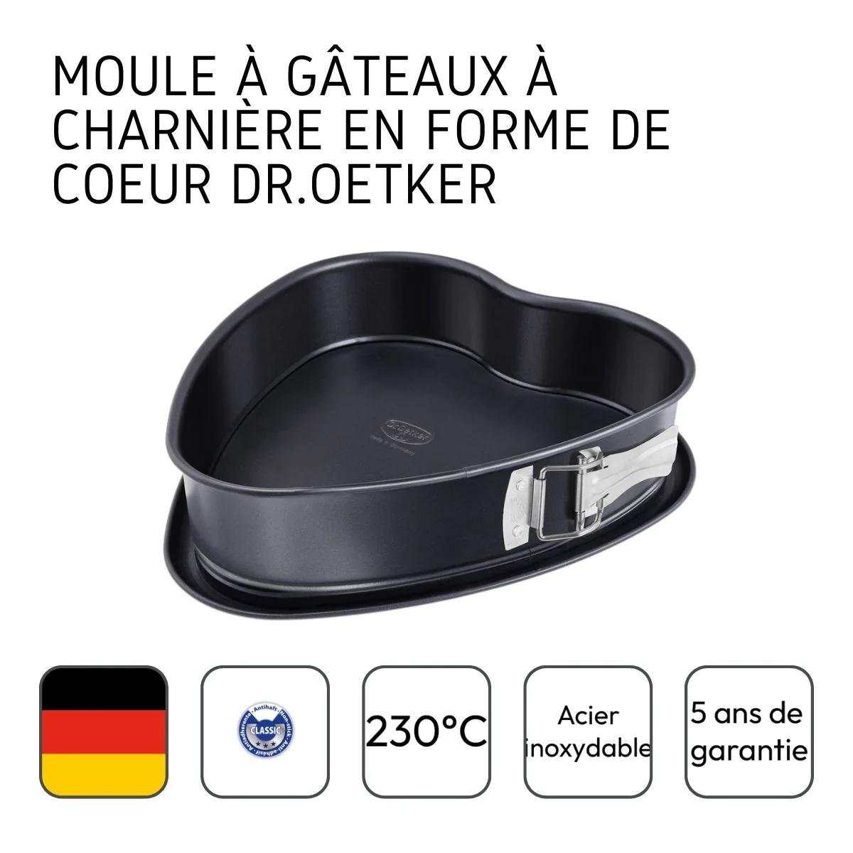Moule à charnière en forme de cœur Dr, Oetker Dr. Oetker