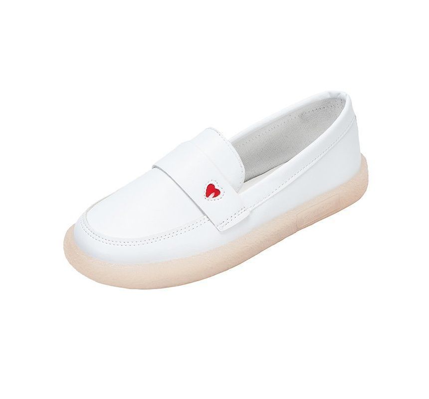 FRAISO - Loafers van imitatieleer met hartjesprint