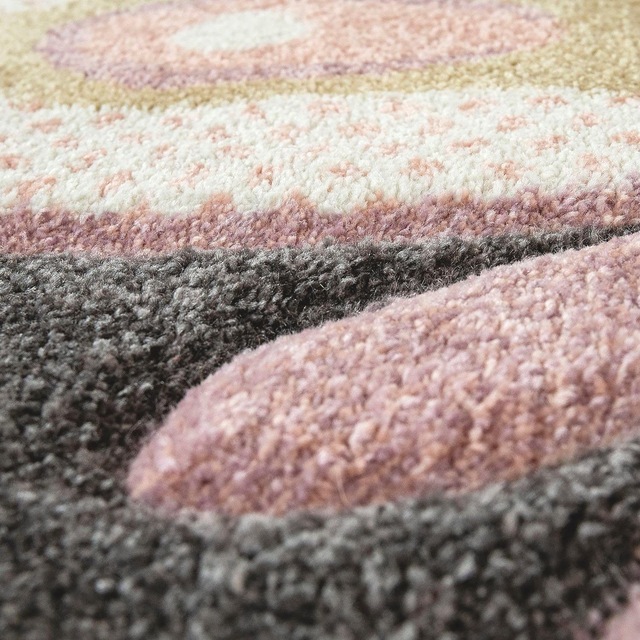 Paco Home Kinderteppich »Cosmo 220« rechteckig 12 mm Höhe 3D-Design, Patchwork Muster, niedliches Motiv Schmetterlinge & Punkte