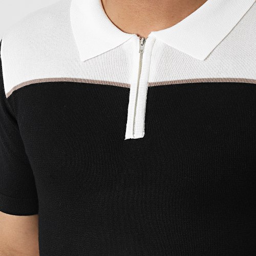 Polo à Manches Courtes FA Blanc Noir