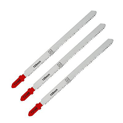 3 lames de scie sauteuse T droite propre Métal épais L.132mm