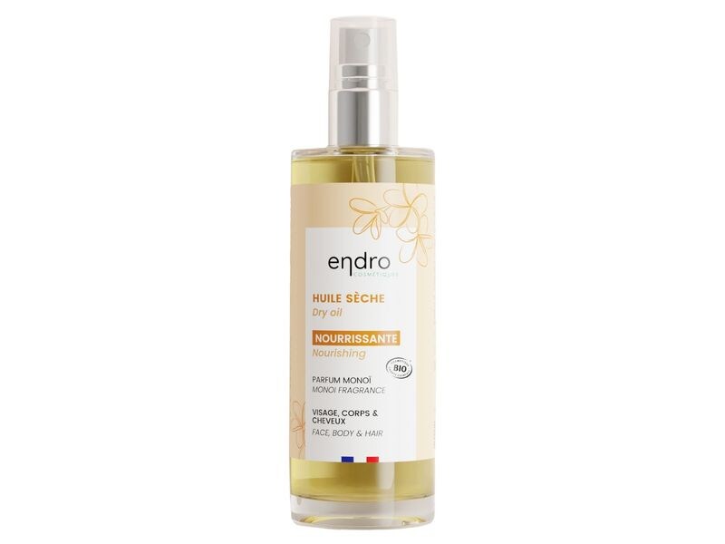 endro Natürliches Trockenöl 3 in 1 100 ml Natürliches Pflegeöl für Gesicht, Körper und Haar
