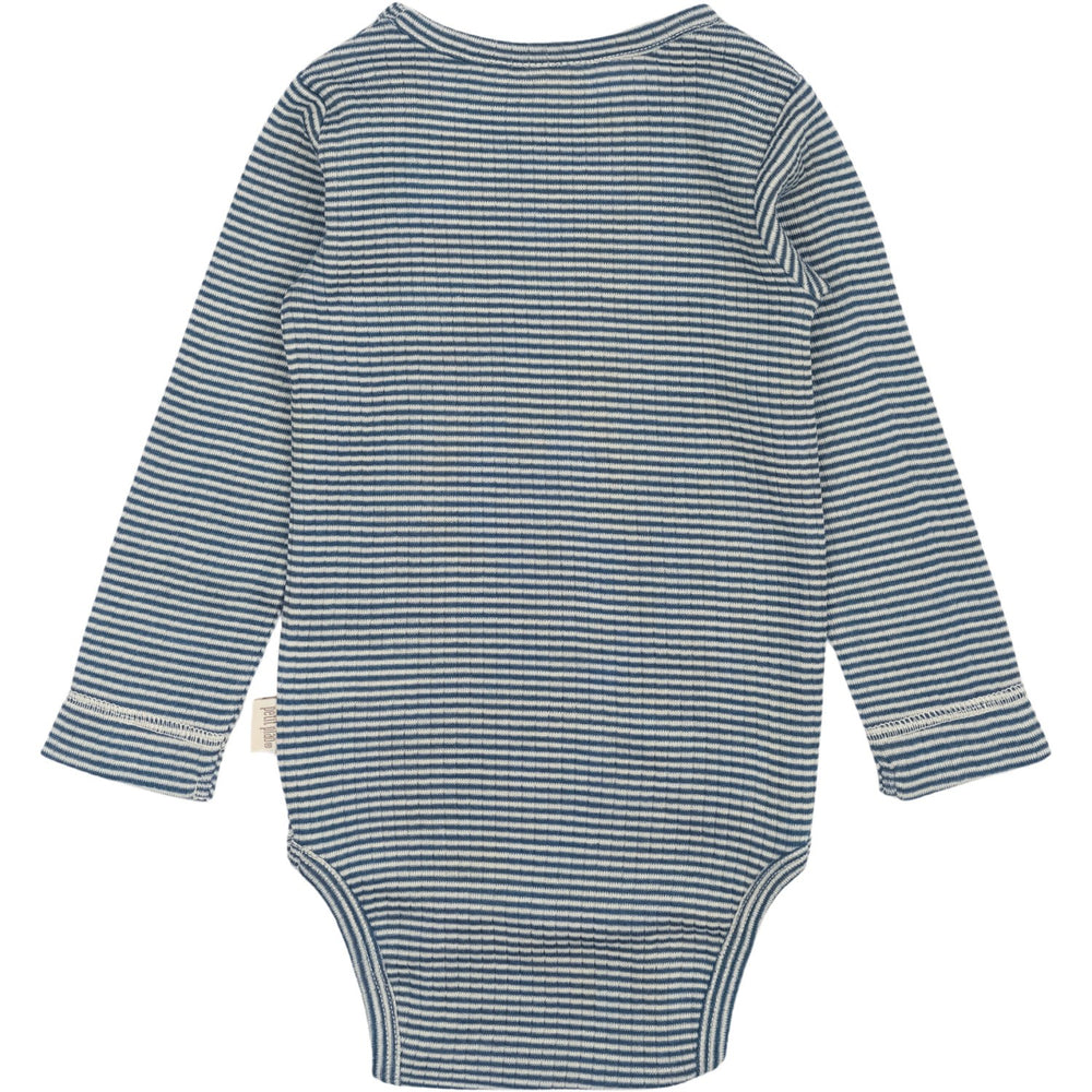 Køb Petit Piao Ensign Blue/dark Off White PPDante Body L/S Merino Uld Striped