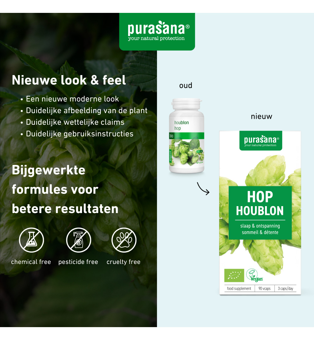 Purasana Hop 200 Mg Bio (90 vega capsules)