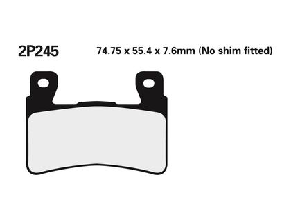 Plaquettes de freins Nissin route /Off-Road métal fritté - 2P-245ST