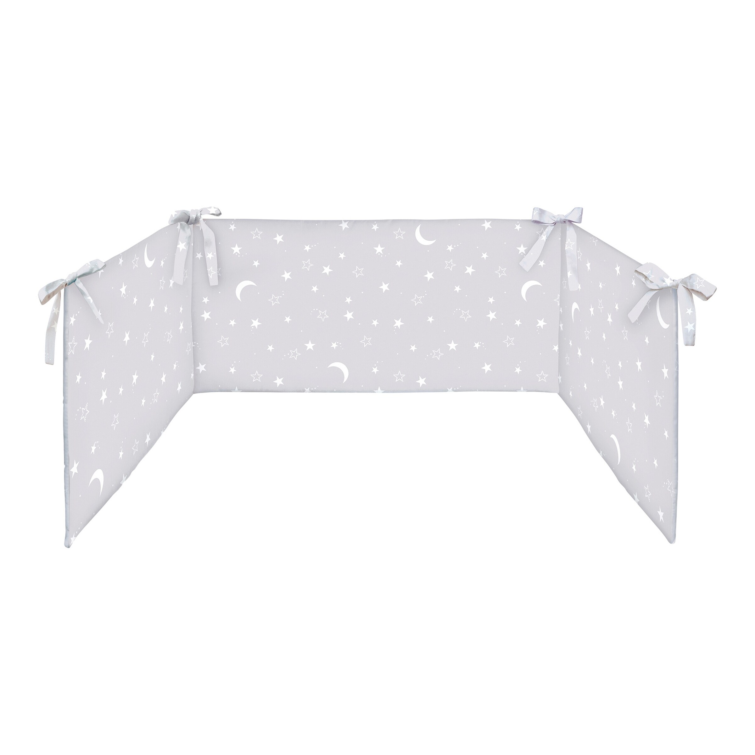 BORNINO HOME Nestchen Mond und Sterne 34x180 cm weiß / grau