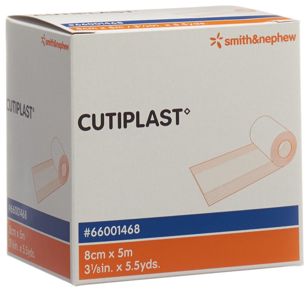 CUTIPLAST Vliesstoffverband 8cmx5m weiss 1 Stk
