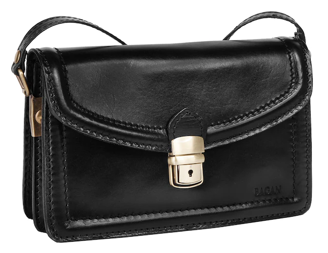 Bagan Umhängetasche echt Leder, Made in Italy