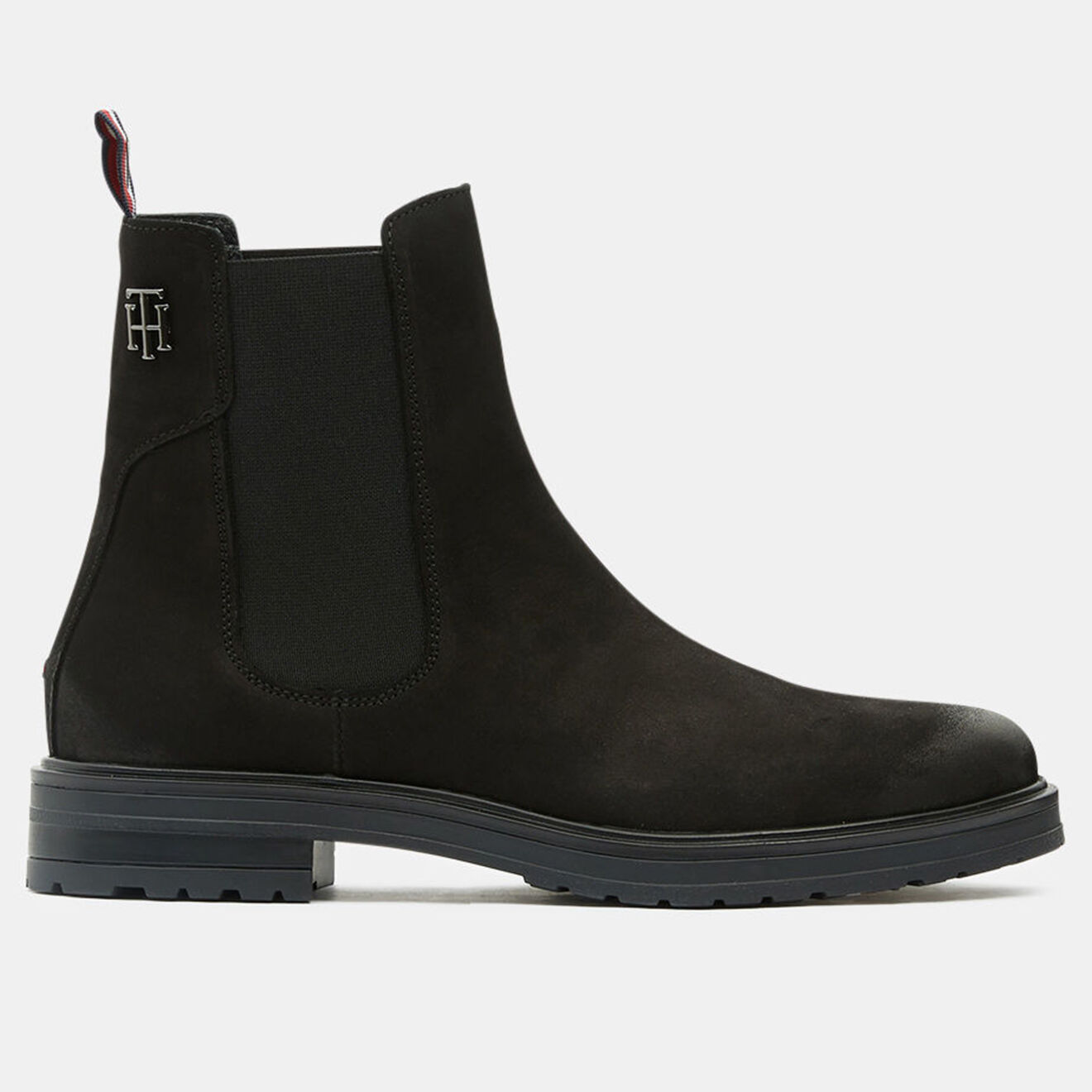 Tommy Hilfiger Chelsea boots en Velours de Cuir Stud noires