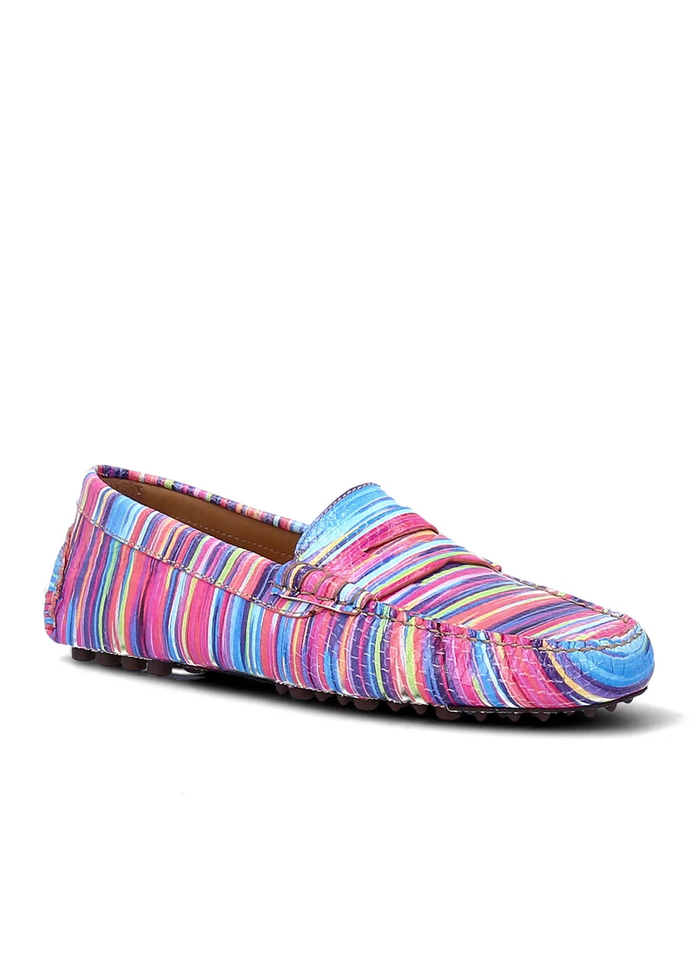 MOCASSIN FANCY DRIVER MULTI STRIPES