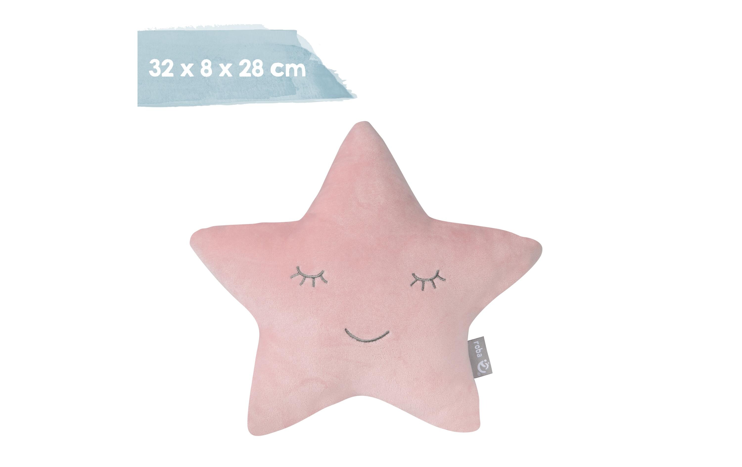 Kissen Stern RosaFlauschiges Kuschelkissen für jedes Baby- & Kinderzimmer