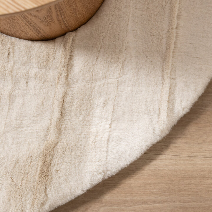 Ovaal hoogpolig vloerkleed - Comfy Supreme Creme