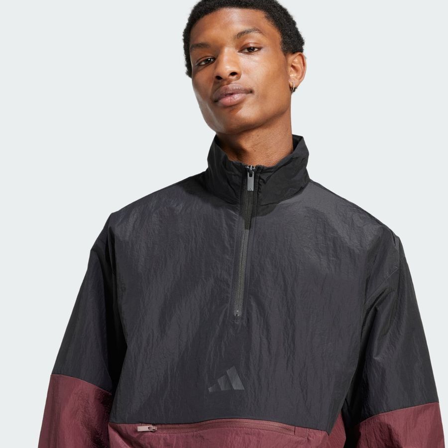 Adidas Sweat-shirt toile demi-zip 3 bandes Future Icons