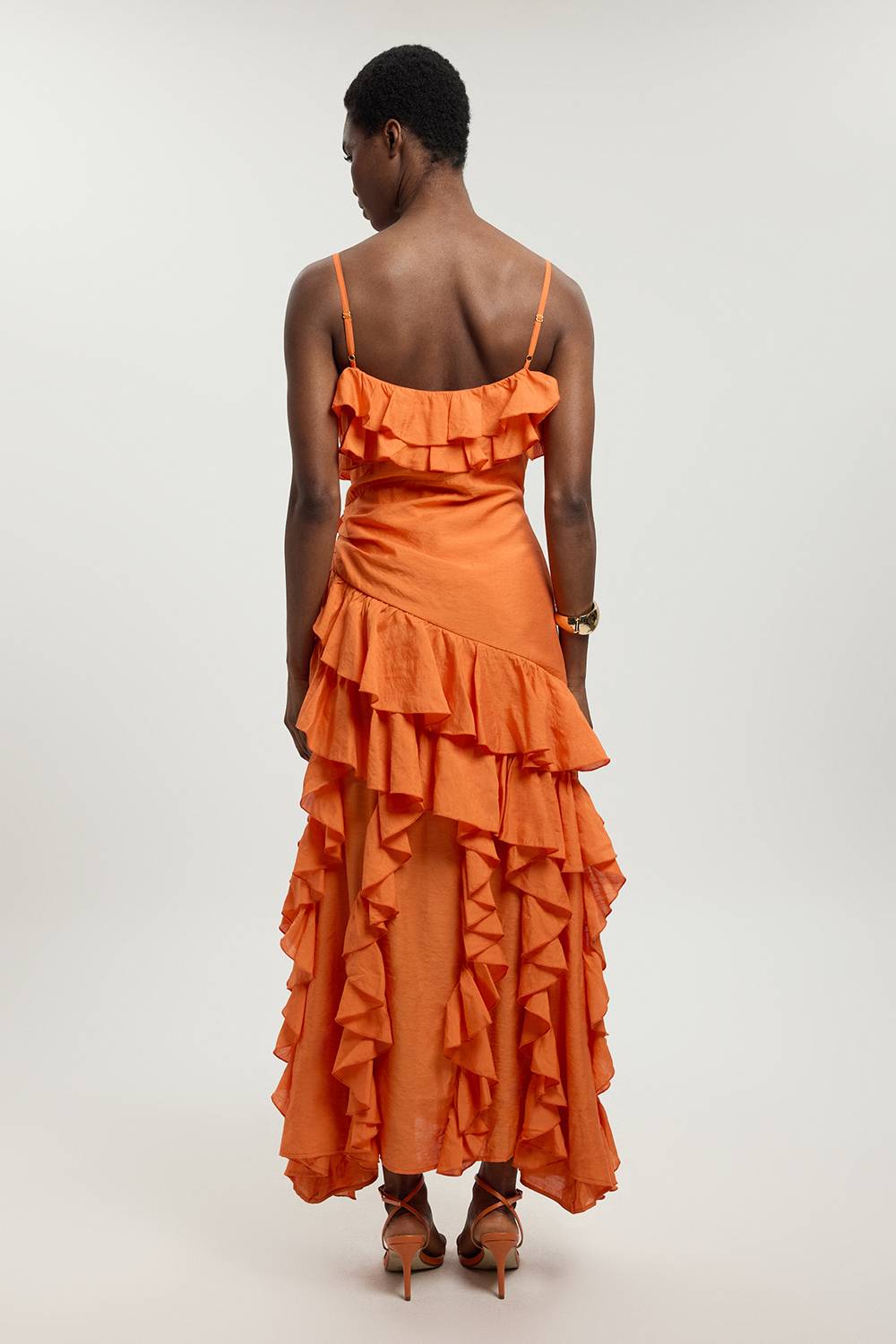 KarenMillen Robe Maxi À Volants Dramatiques