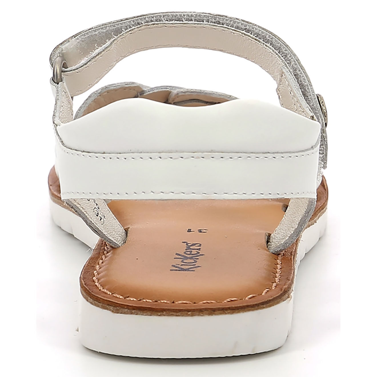 Kickers Sandales en Cuir Betty blanches