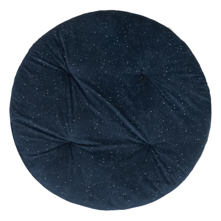 Nobodinoz Tapis de jeu Fluffy en velours | Bleu nuit