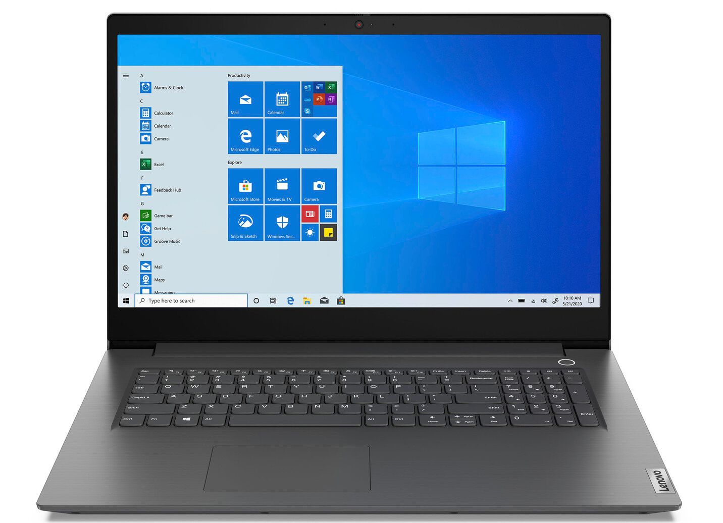 Lenovo Notebook mit 17,3“ (43,2 cm) entspiegeltem Full-HD-Display