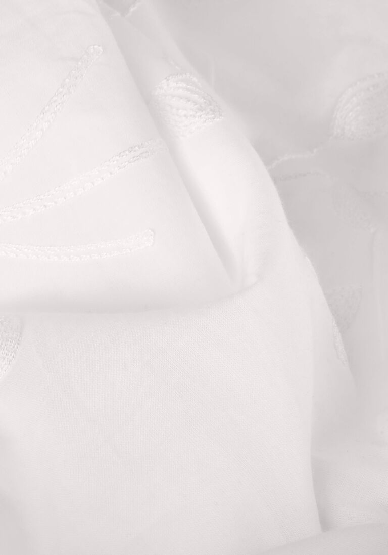 JANSEN AMSTERDAM gebroken wit jansen amsterdam blouse wfe722 embroidered blouse 3/4 puffed sleeve