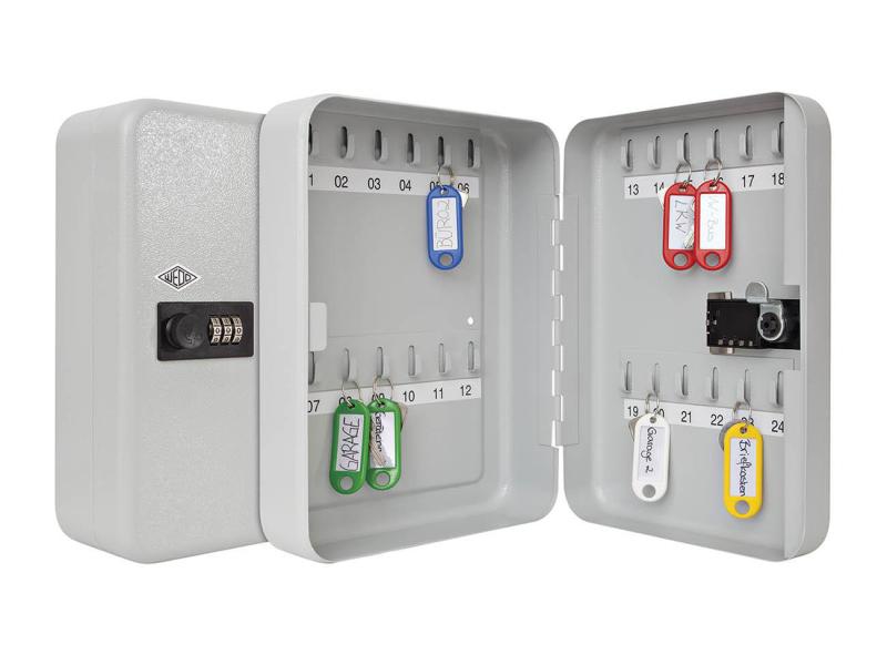 WEDO Schlüsselschrank mit Zahlenschloss, 24 Schlüssel Schlüsselschrank