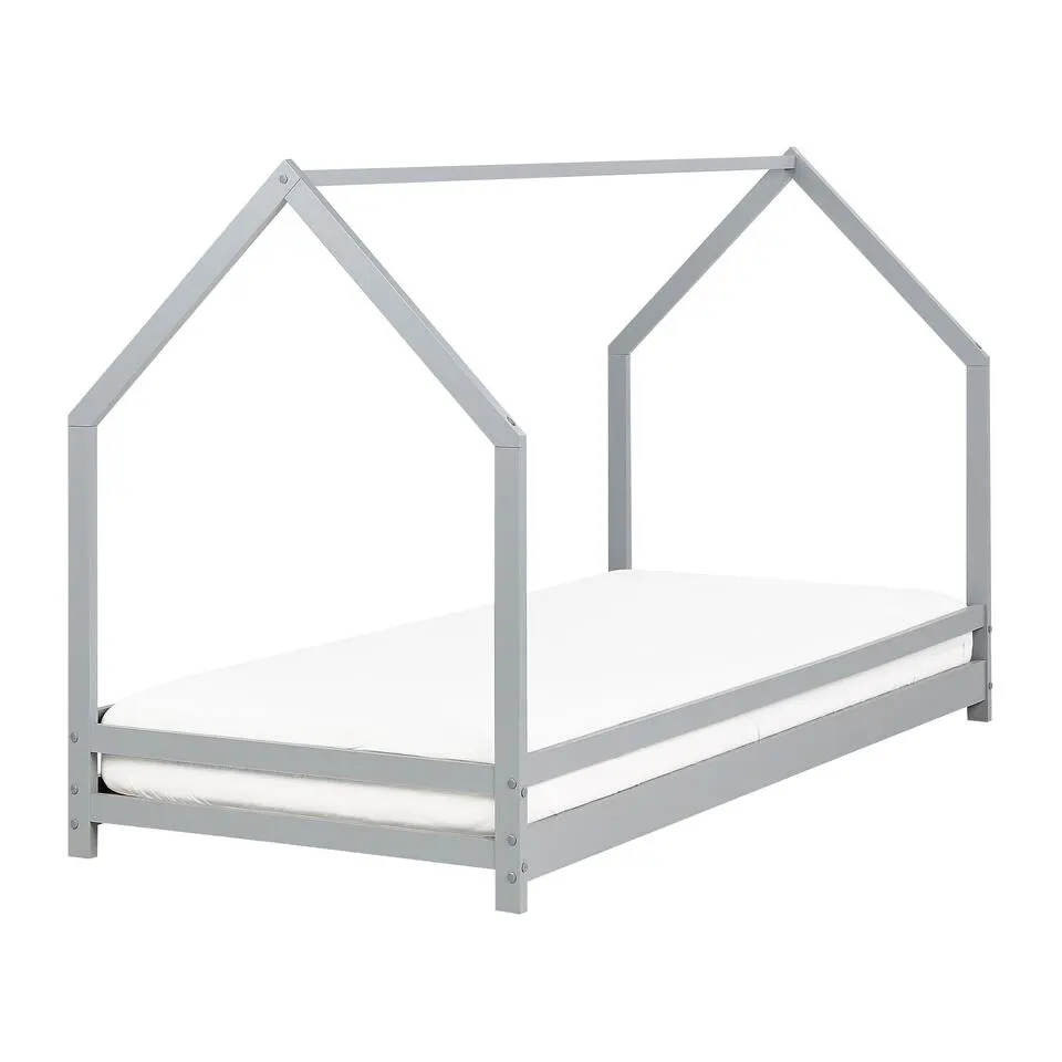 APPY - Kinderbed - Grijs - 90 x 200 cm - Dennenhout