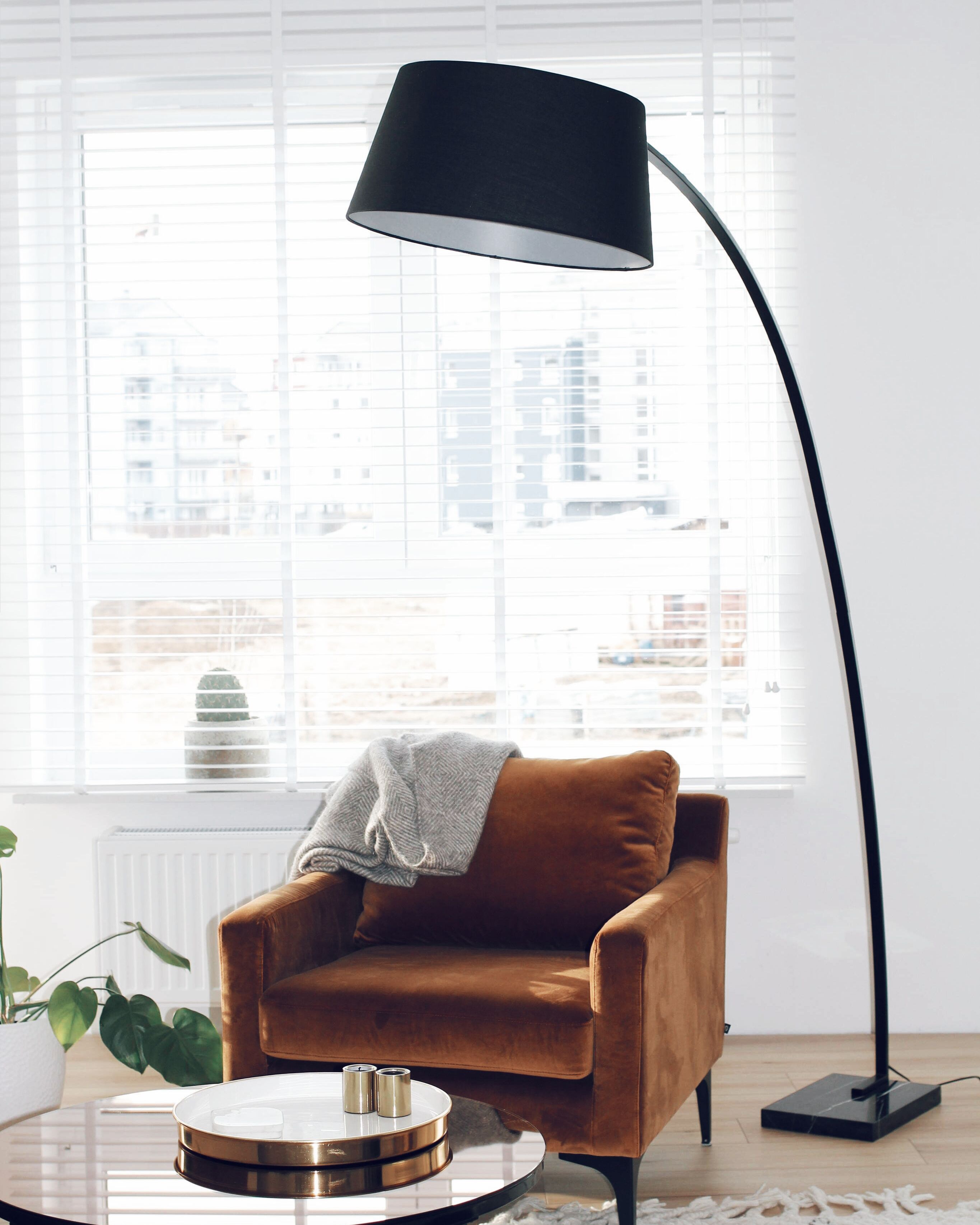 Staande lamp BENUE Metaal Zwart
