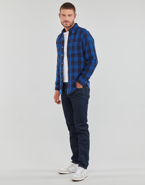 Polo Ralph Lauren - CHEMISE COUPE DROITE EN FLANELLE Azul / Negro