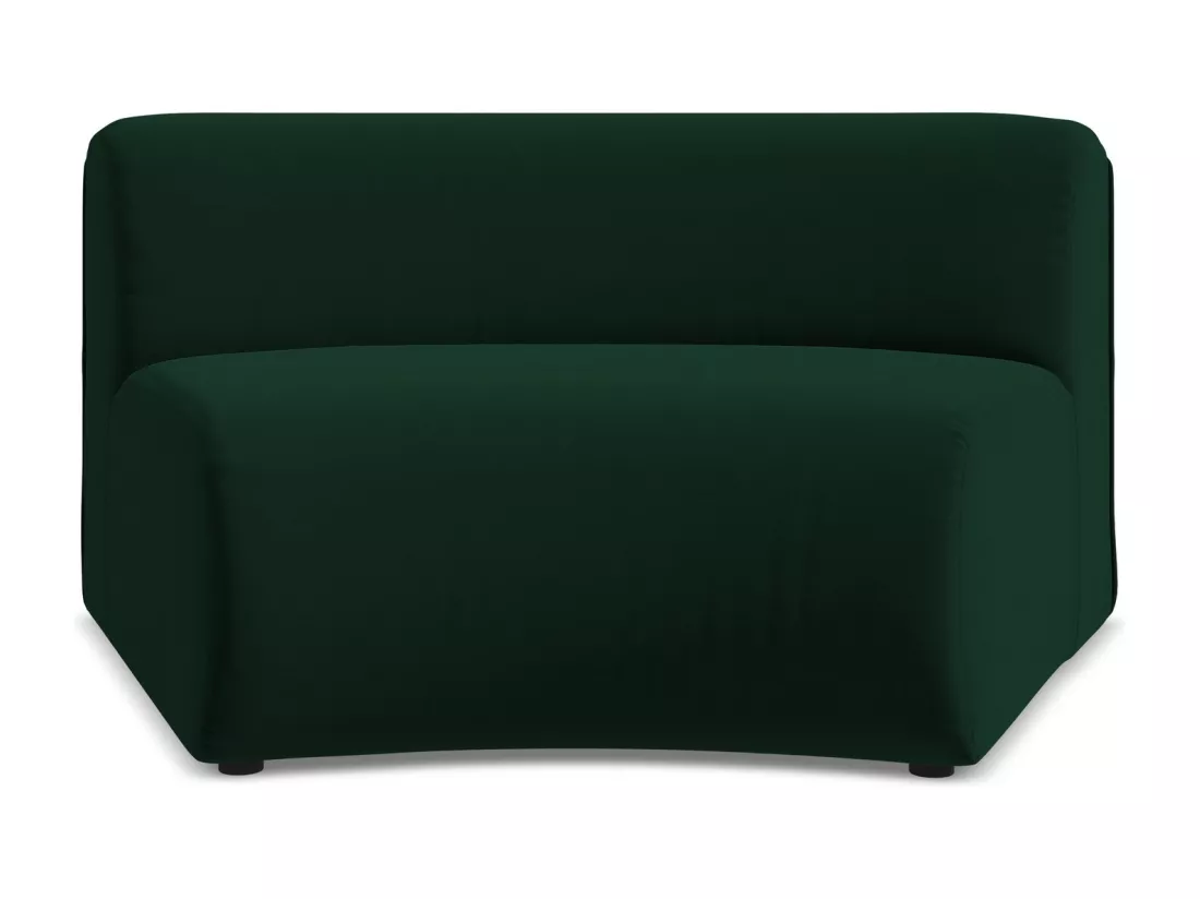 Fauteuil d'angle pour canapé modulable en velours - bouteille verte - EKAHI