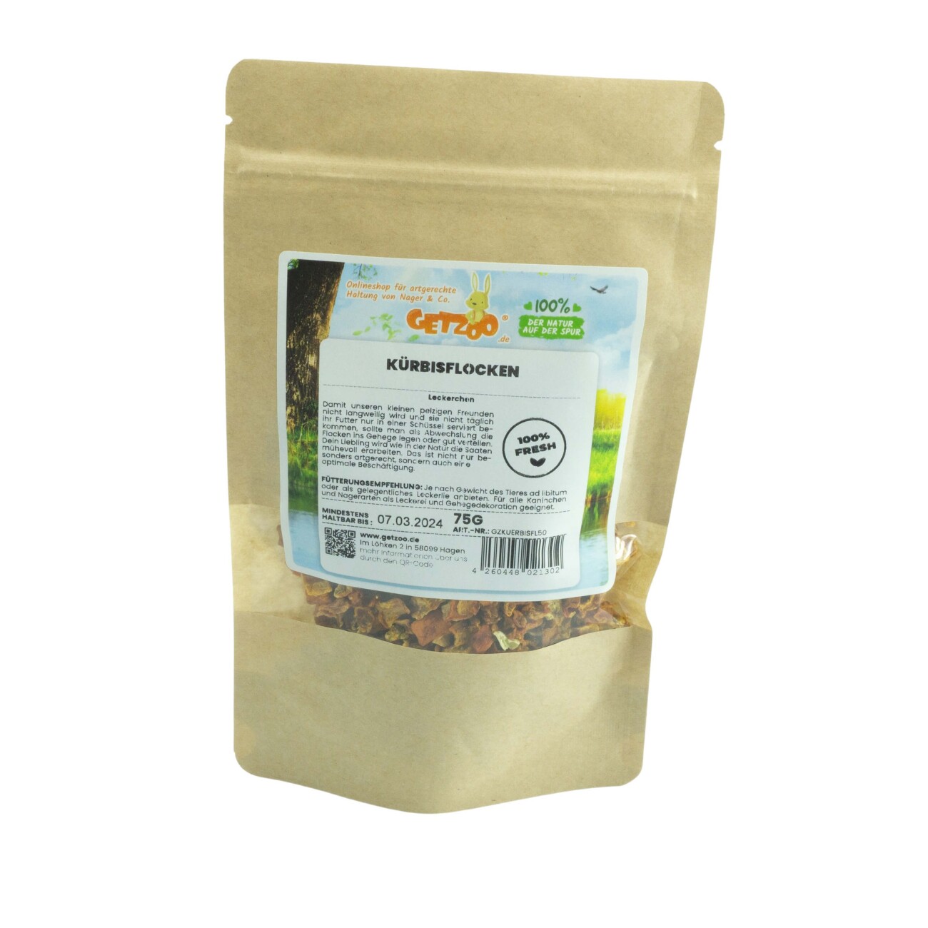 Getzoo Kürbisflocken 75g