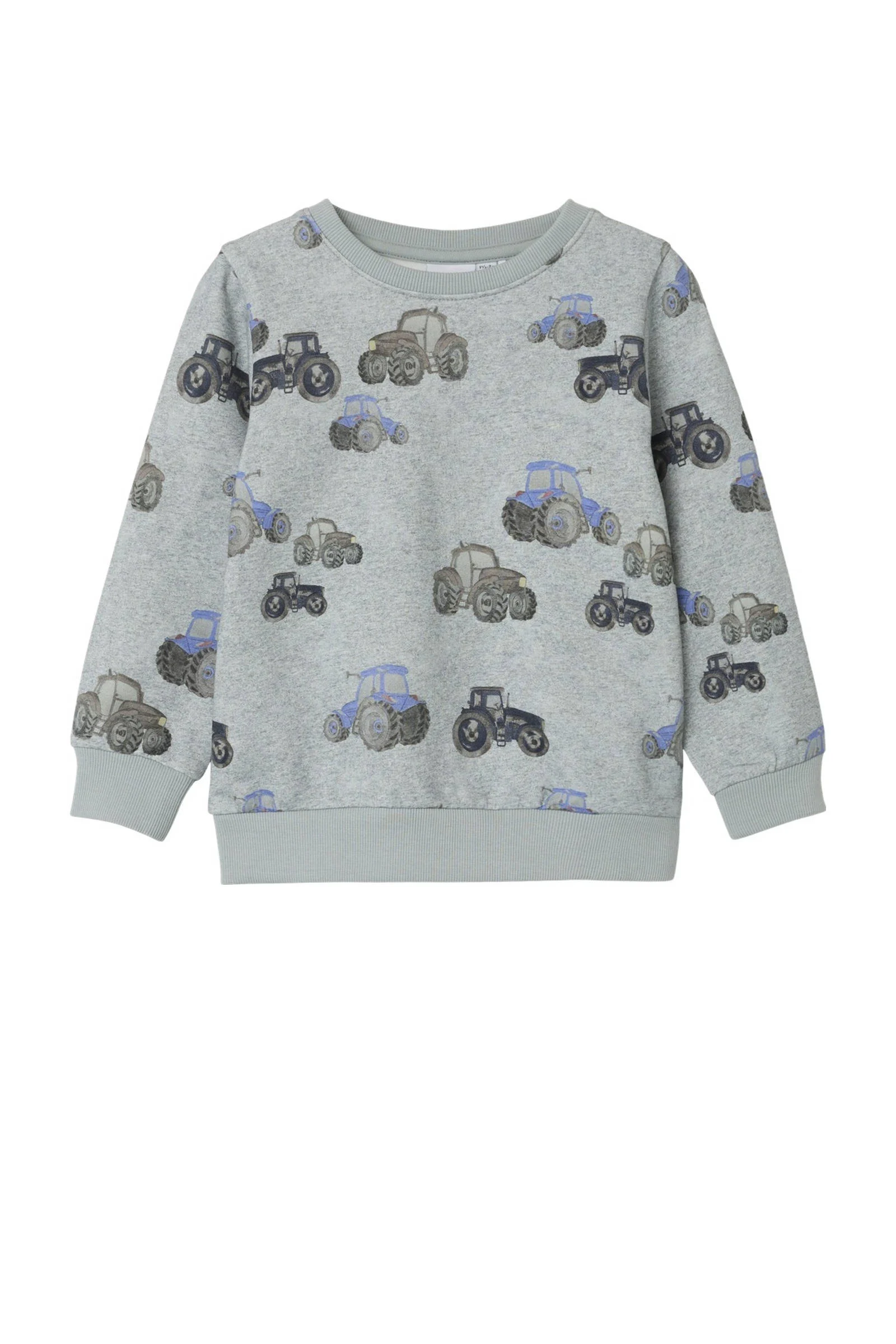 NAME IT sweater NMMPNILS met all over print grijs