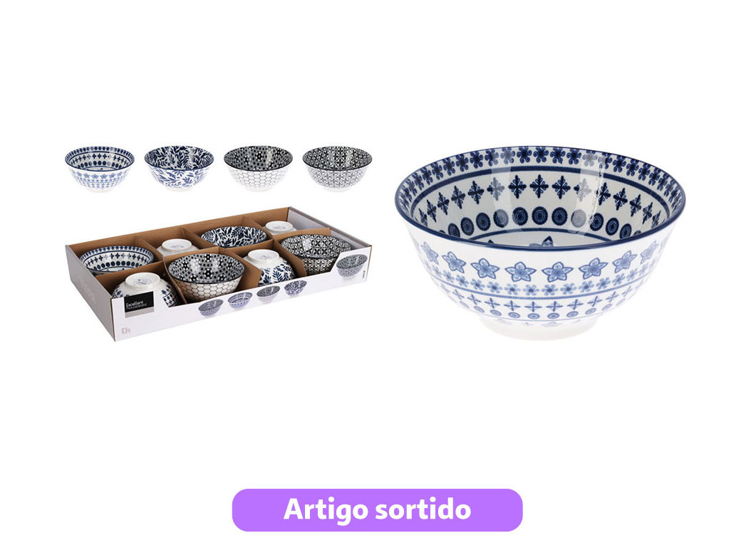 TAÇA PORCELANA 15.5X7CM MODELOS SORTIDOS